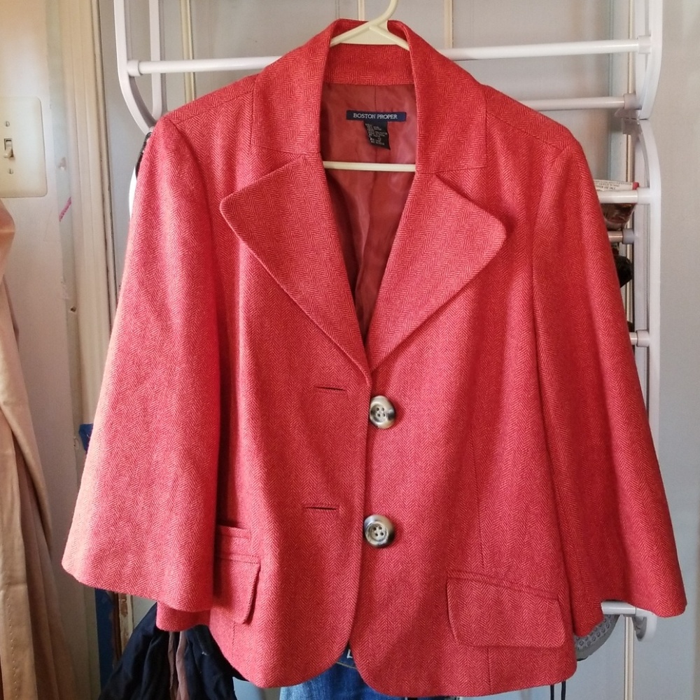 Wool blend blazer